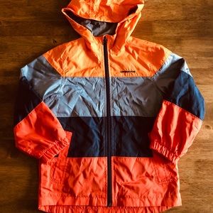 EUC Kids London Fog hooded Zip Windbreaker SZ M5-6